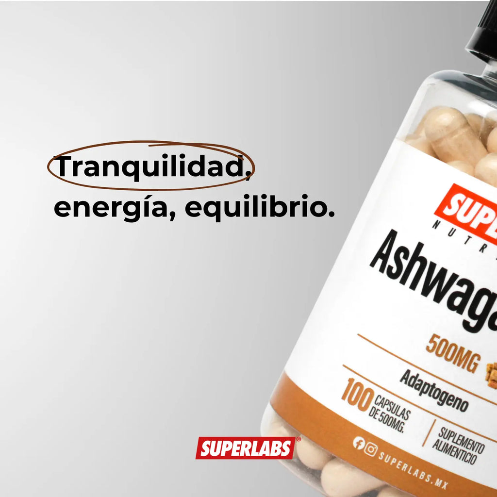 Superlabs Ashwa 500mg 100 Capsulas Apoyo Al Estres Sfn