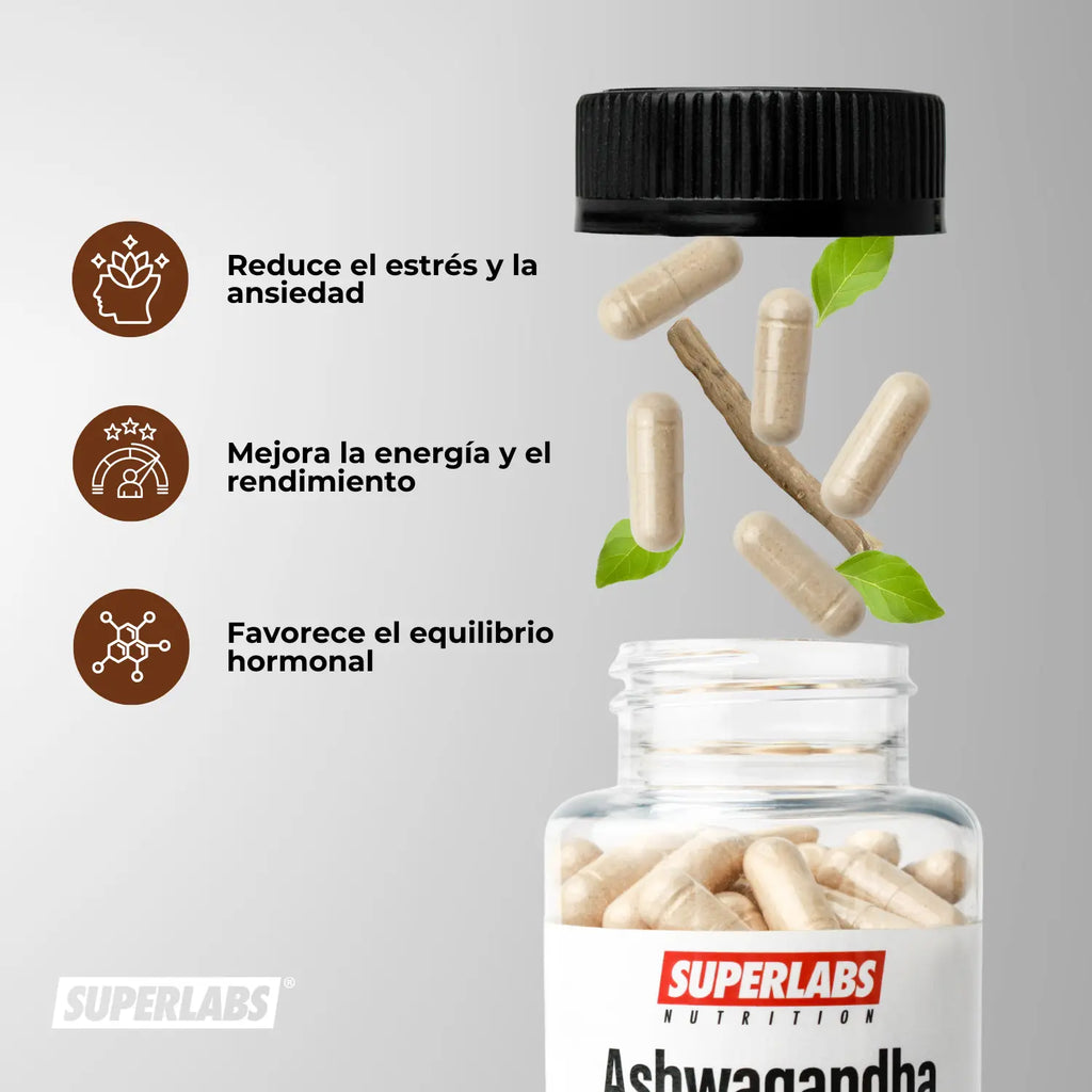 Superlabs Ashwa 500mg 100 Capsulas Apoyo Al Estres Sfn