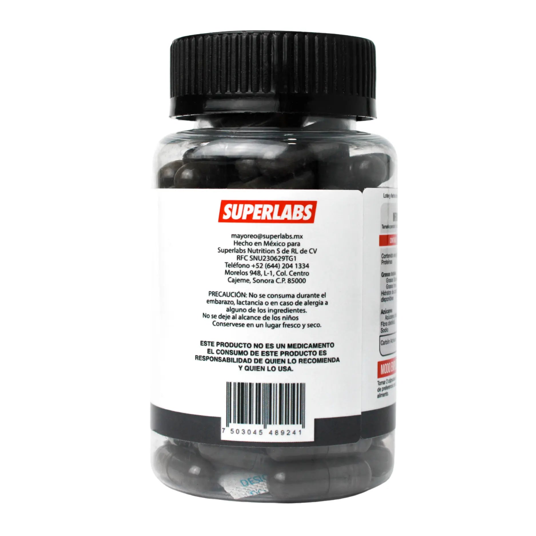 Superlabs Nutrition Carbon Activado 100 caps