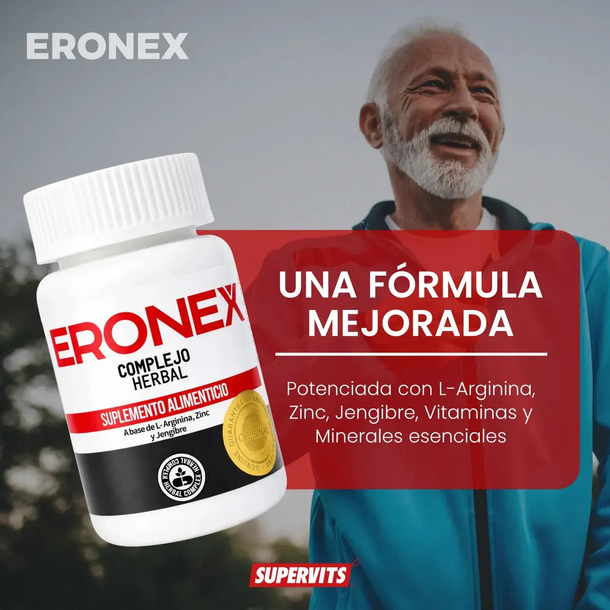Supervits Eronex Complejo Herbal Salud Prostata 30 Capsulas