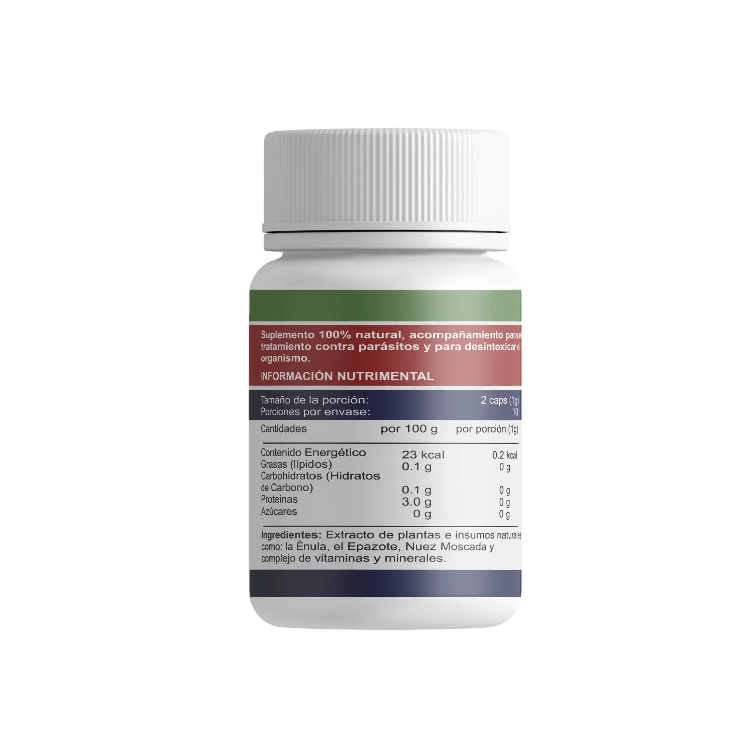 Suplemento Wortex, Desintoxicante, Desparasitante 20cap Sfn