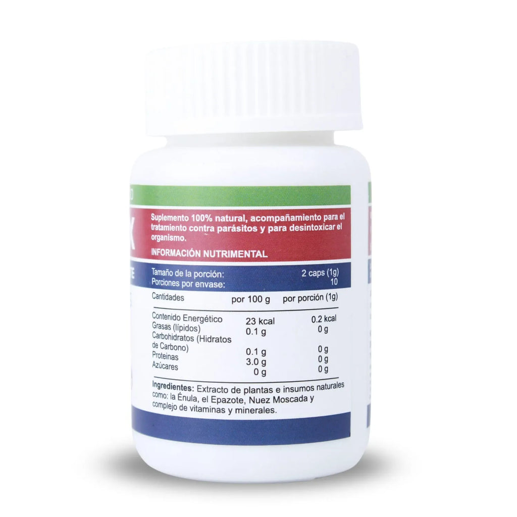 Supervits Suplemento Wortex, Desintoxicante, Desparasitante 20 Capsulas