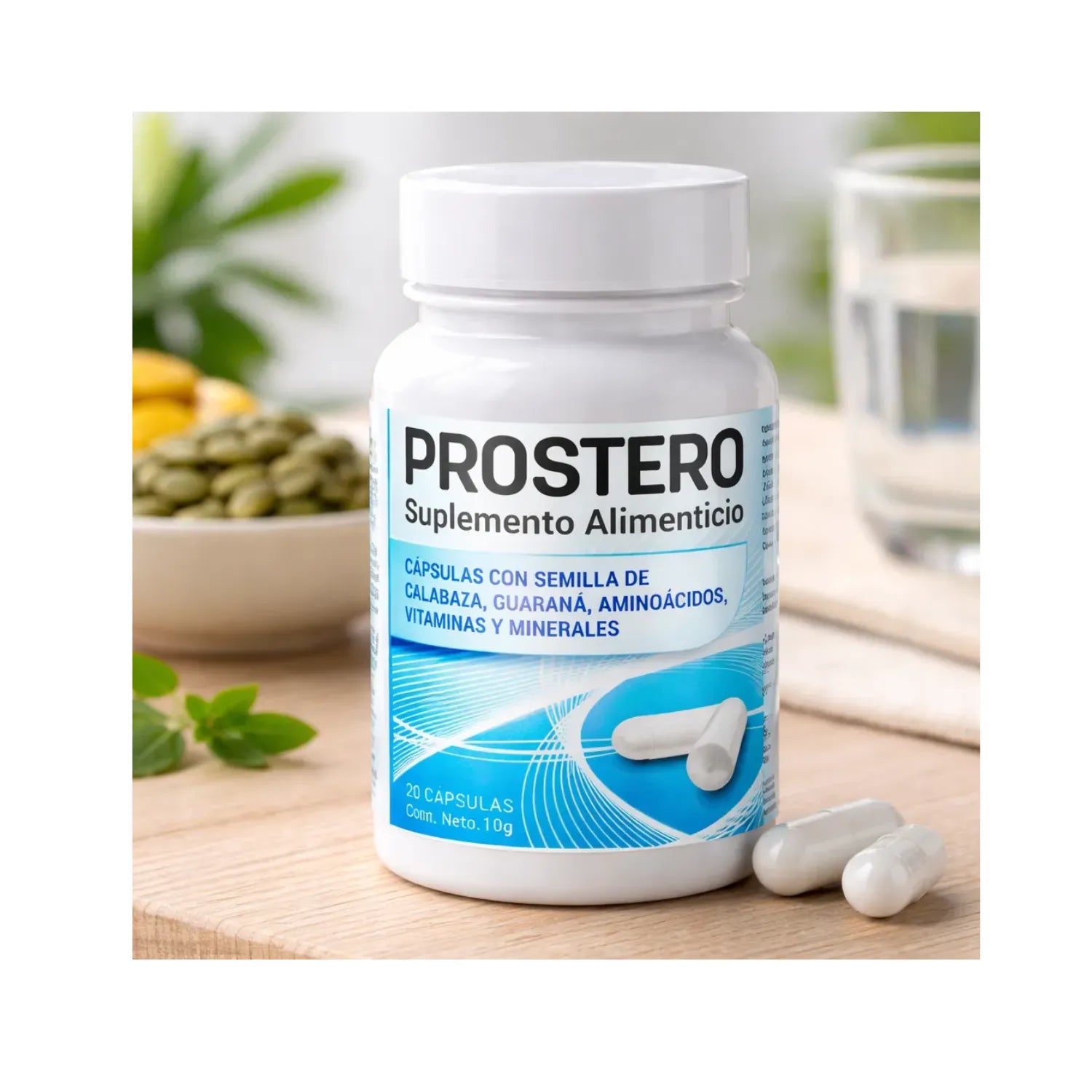 Suplemento Alimenticio Prostero Alivia Síntomas De Próstata 20 capsulas