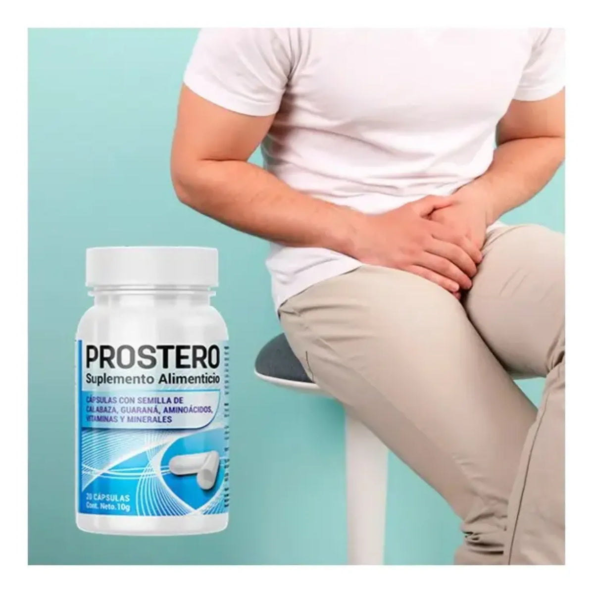 Suplemento Alimenticio Prostero Alivia Síntomas De Próstata 20 capsulas