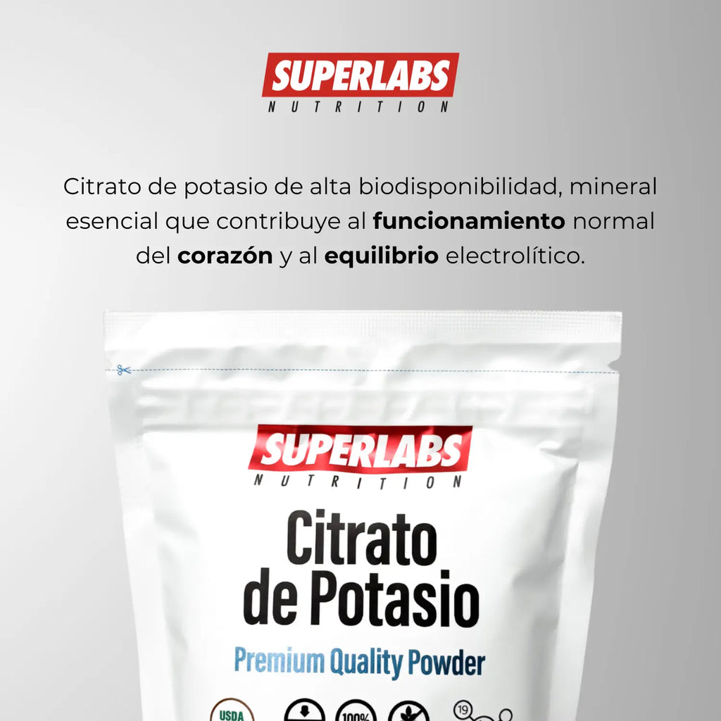 Superlabs Nutrition CITRATO DE POTASIO EN POLVO 500gr