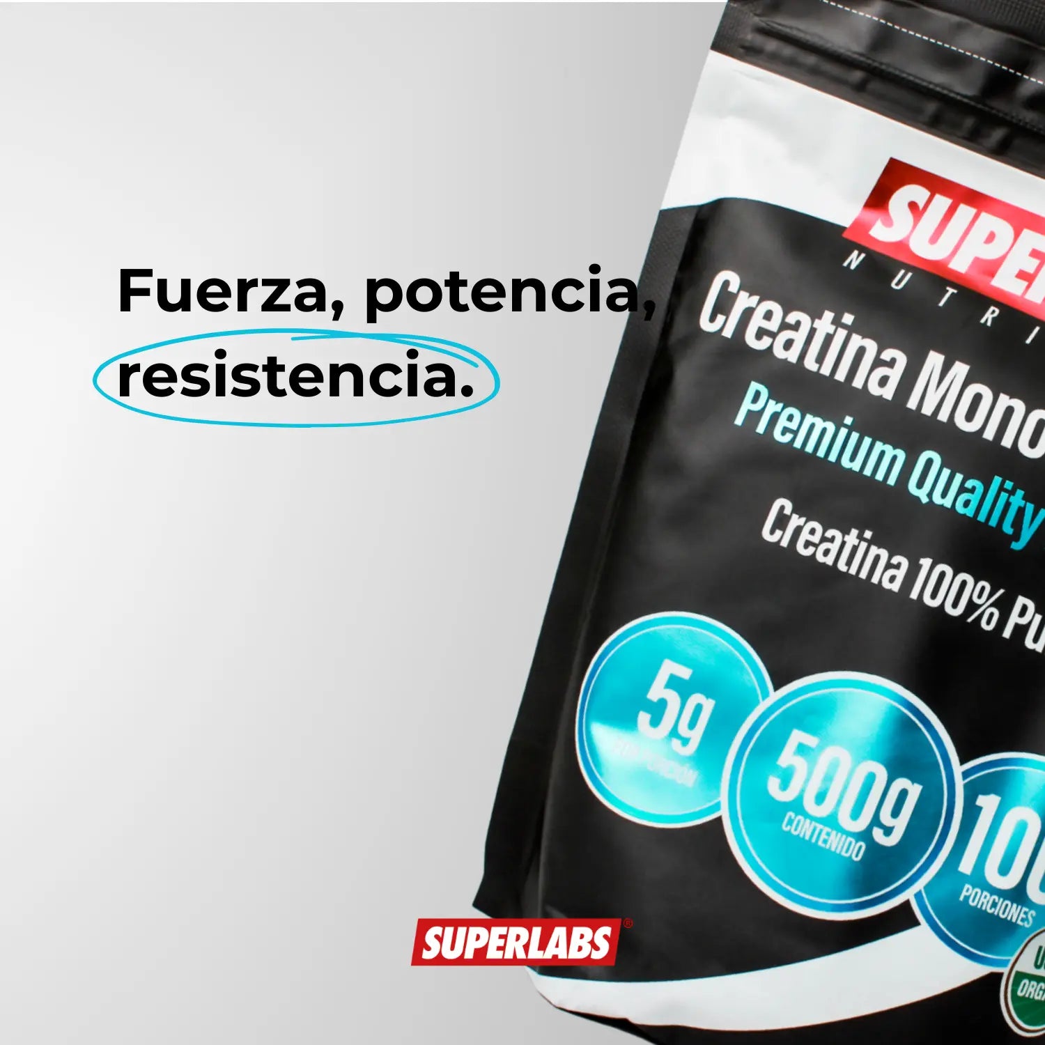 Superlabs Nutrition CREATINA 500 GRAMOS