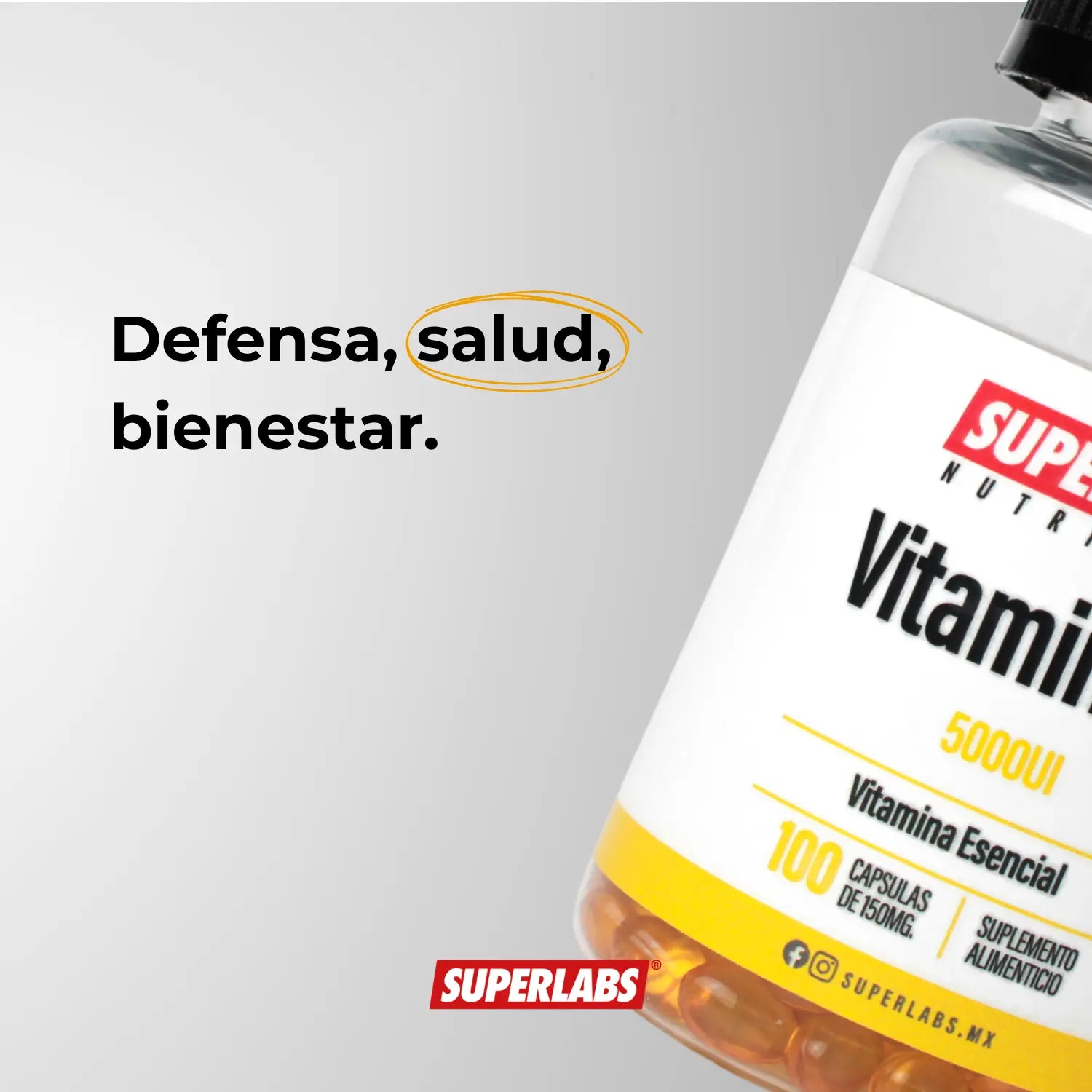 Superlabs Nutrition Vitamina D3 5000 Iu 100 Softgels Sfn
