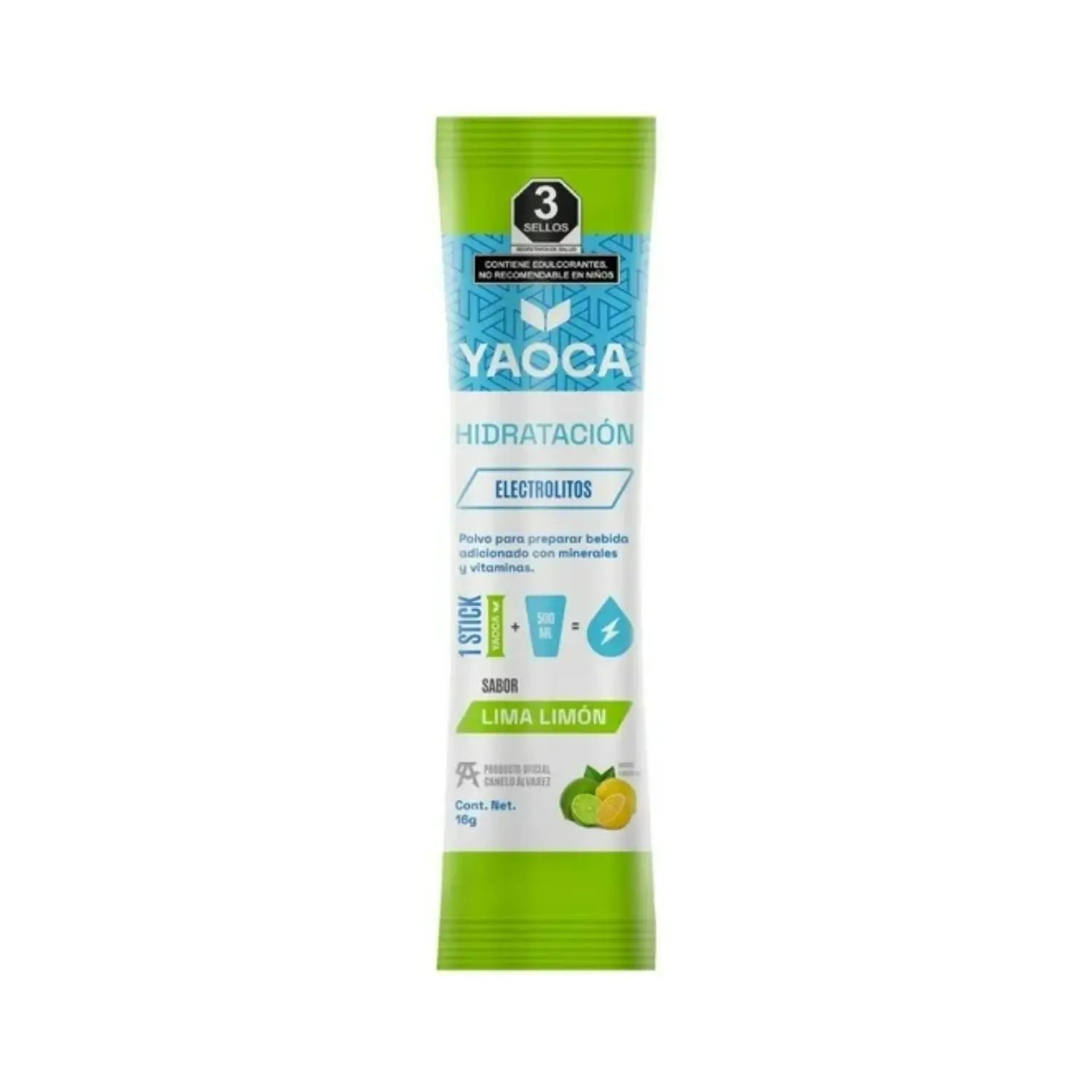 YAOCA Hidratación polvo Lima Limón 30 pack de 16g