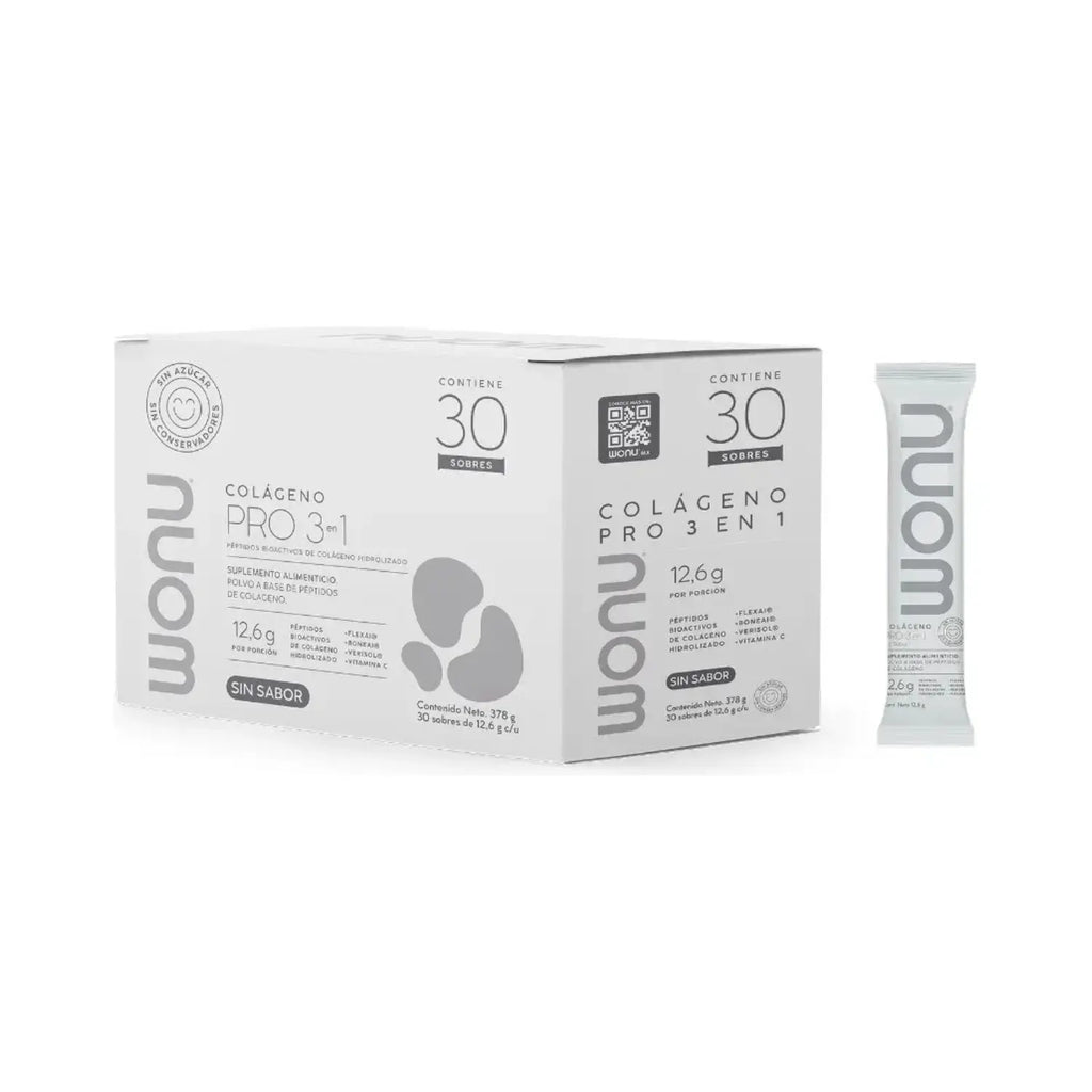 WONU Colágeno PRO 3 en 1 12.5g (30 pack)