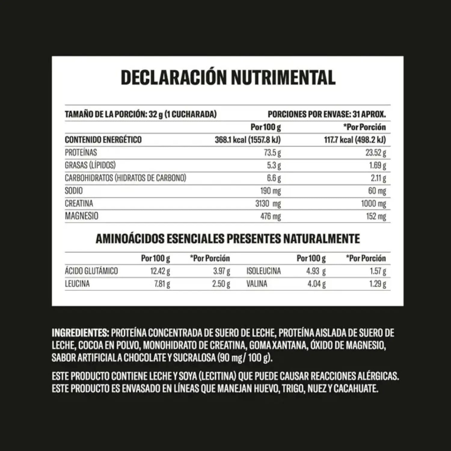 SF BY YAOCA Proteína Whey Chocolate 1kg