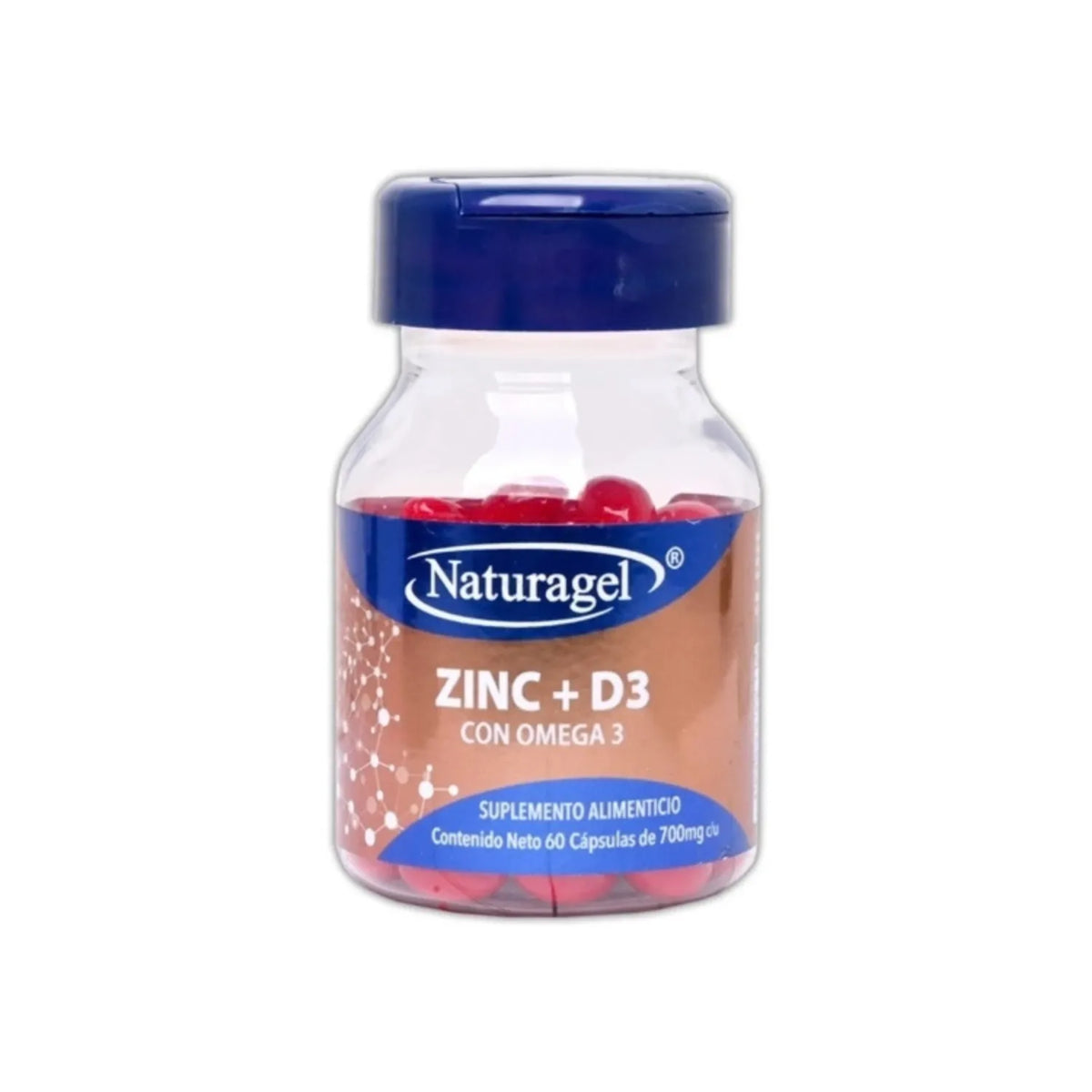 Naturagel Zinc Con Vitamina D3 Y Omega 3 60 Capsulas de 700mg