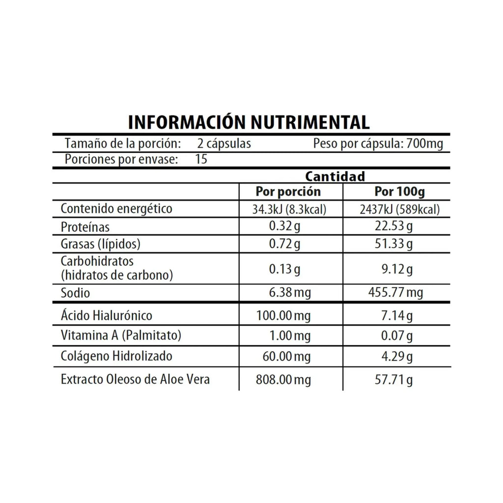 Naturagel Acido Hialuronico ,Vitamina A, colageno y Aloe Vera