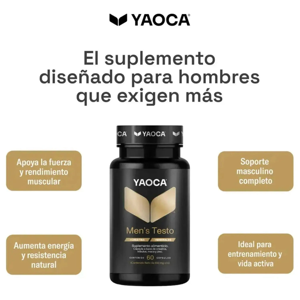 YAOCA Men's Testo Capsulas 60 caps