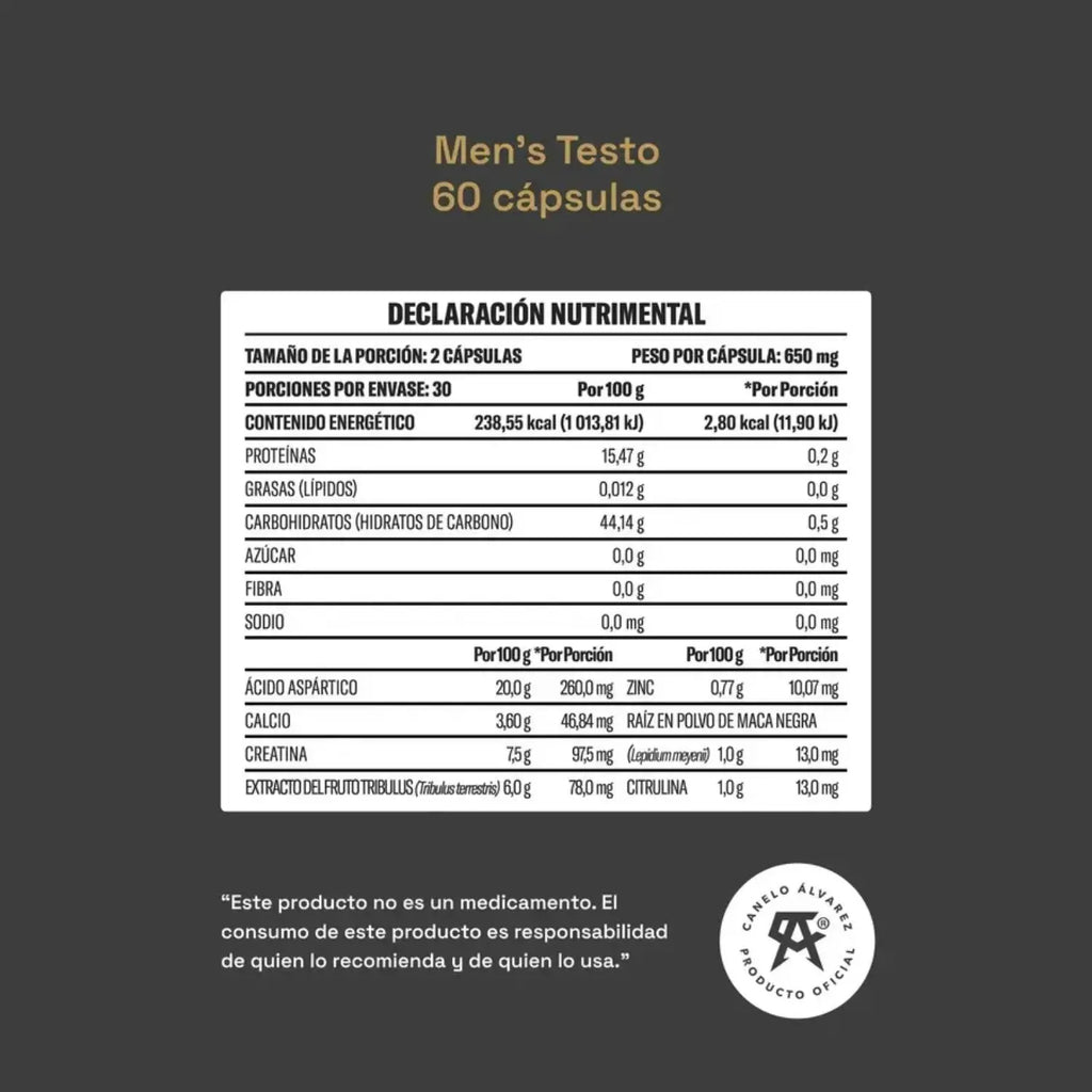 YAOCA Men's Testo Capsulas 60 caps