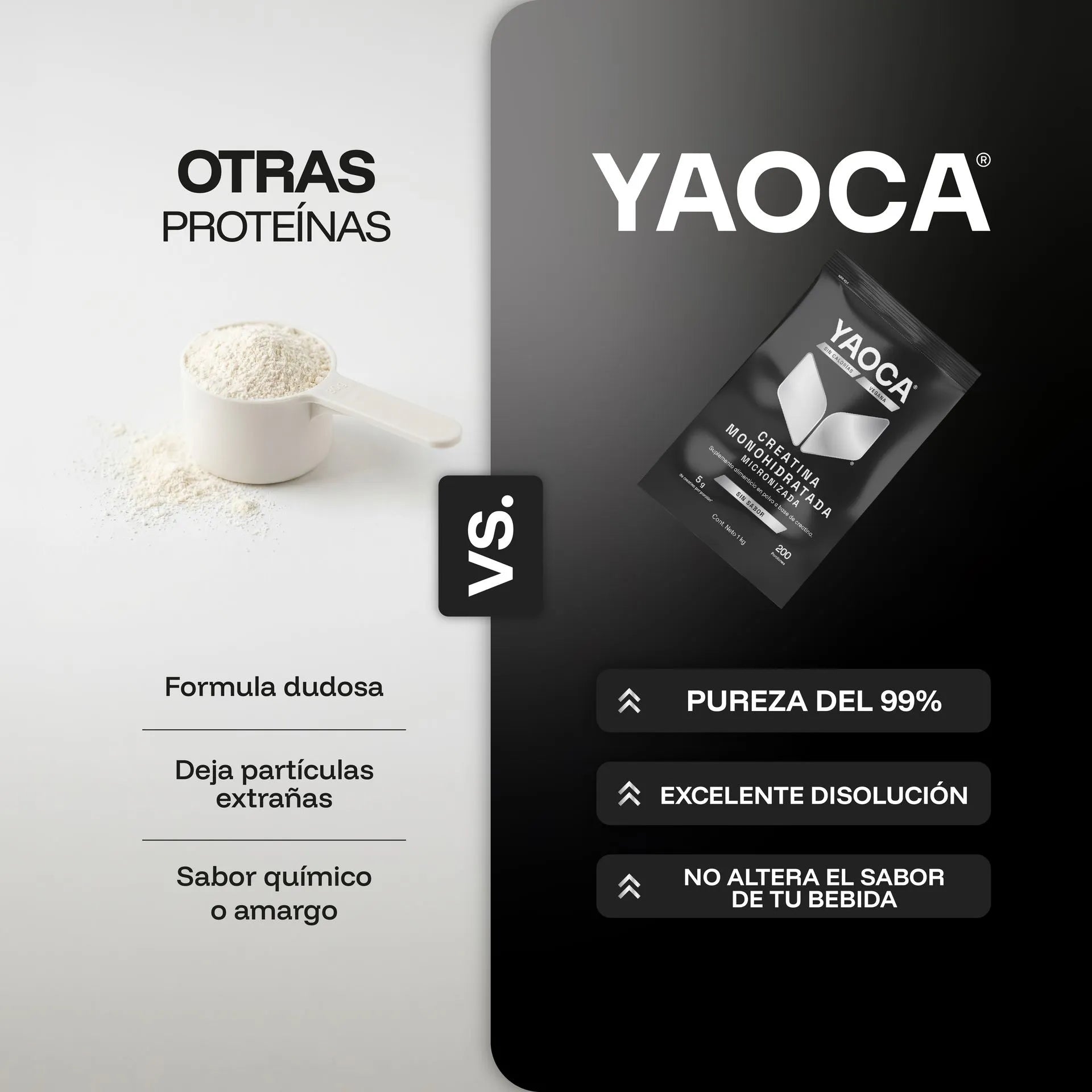 Creatina Monohidratada Micronizada En Polvo Alta Pureza  I Yaoca I 1 Kg I 200 Servicios I Sin Sabor I Sin Azúcar