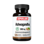 Ashwagandha 8800 mg Superlabs Nutrition 120 Cápsulas Extracto de Raíz 20:1 Suplemento Alimenticio para Estrés Relajación Energía y Bienestar General