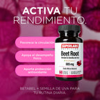 Betabel 805 mg Superlabs Nutrition 60 Cápsulas Suplemento Alimenticio con Antioxidantes para Energía Circulación y Rendimiento Físico