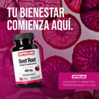 Betabel 805 mg Superlabs Nutrition 60 Cápsulas Suplemento Alimenticio con Antioxidantes para Energía Circulación y Rendimiento Físico