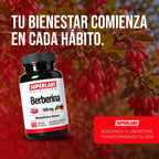 Extracto de Berberina 500 mg Superlabs Nutrition 60 Cápsulas Suplemento Alimenticio para Apoyo Metabólico y Bienestar Digestivo