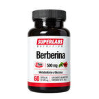 Extracto de Berberina 500 mg Superlabs Nutrition 60 Cápsulas Suplemento Alimenticio para Apoyo Metabólico y Bienestar Digestivo