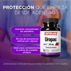 Uropac 240 mg Superlabs Nutrition 35 Cápsulas con Extracto de Arándano UROPure Suplemento Alimenticio para Apoyo y Bienestar de las Vías Urinarias