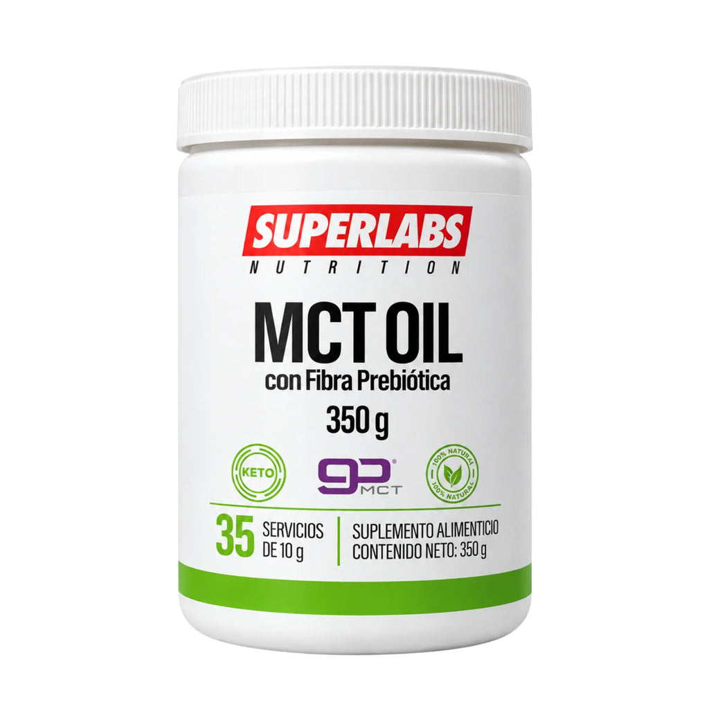 MCT Oil 350 g Superlabs Nutrition Aceite de Triglicéridos de Cadena Media Suplemento Alimenticio Fuente de Energía Rápida para Rendimiento y Dieta Keto