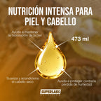 Aceite de Ricino 473 ml Superlabs Nutrition Castor Oil Aceite Natural para Cabello Pestañas Cejas Piel y Cuidado Corporal