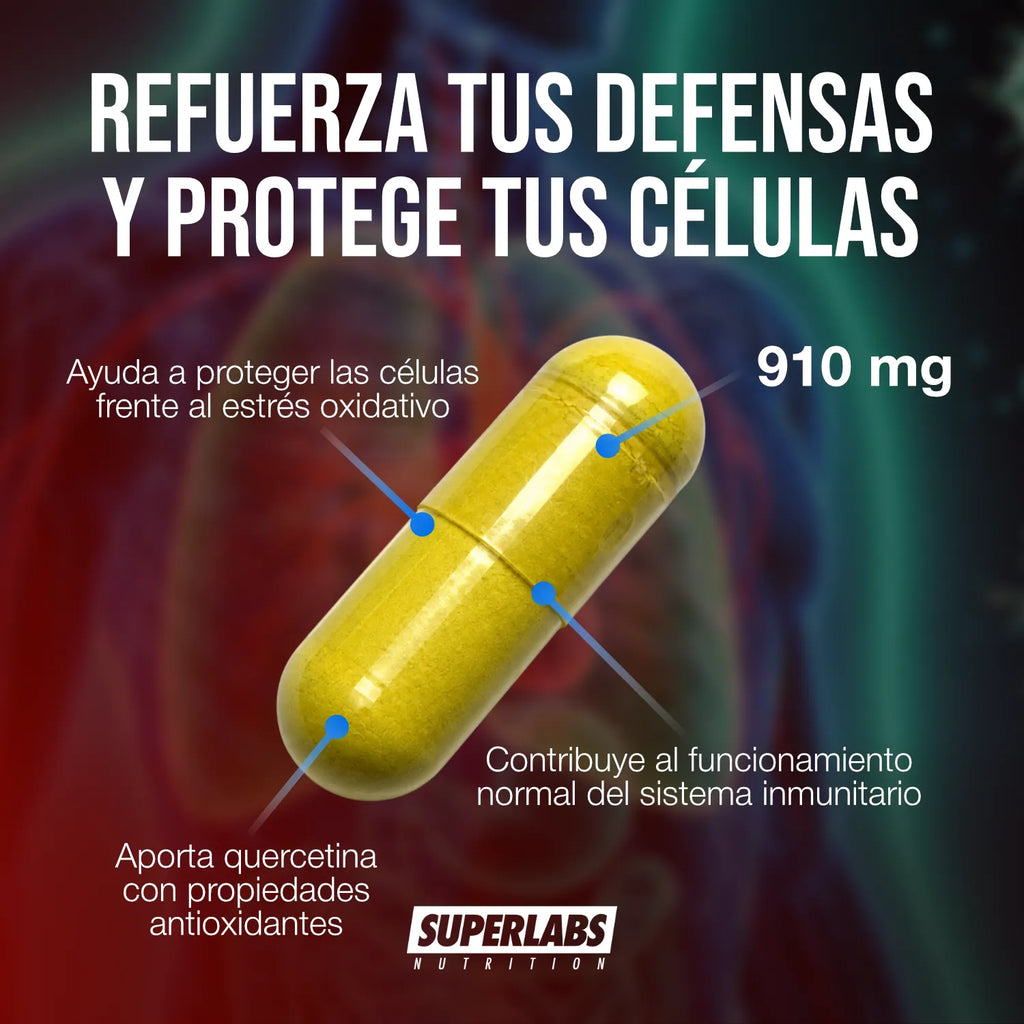 Zinc con Quercetina 910 mg Superlabs Nutrition 120 Cápsulas Suplemento Alimenticio Mineral y Antioxidante para Apoyo al Sistema Inmune
