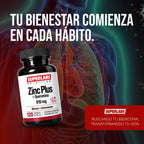 Zinc con Quercetina 910 mg Superlabs Nutrition 120 Cápsulas Suplemento Alimenticio Mineral y Antioxidante para Apoyo al Sistema Inmune