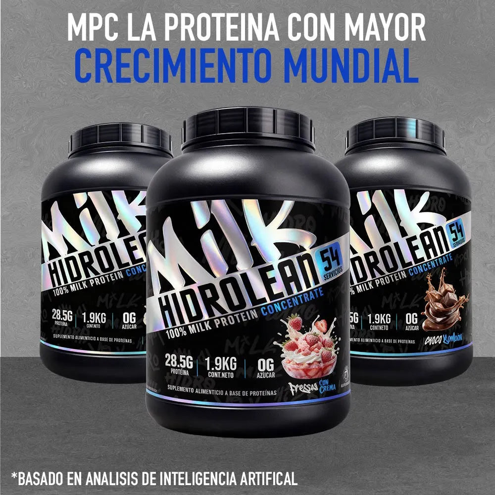 Holix Lab Proteína Milk Hidrolean Concentrada 1.9 Kg 54 Serv Fresas con crema