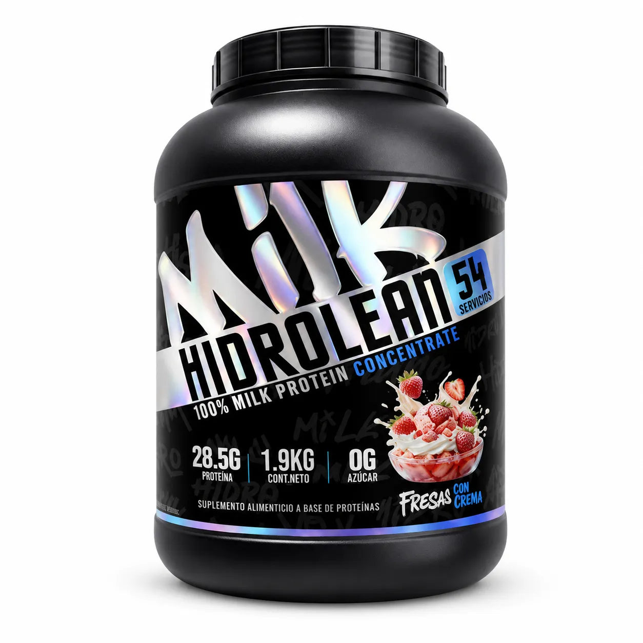 Holix Lab Proteína Milk Hidrolean Concentrada 1.9 Kg 54 Serv Fresas con crema