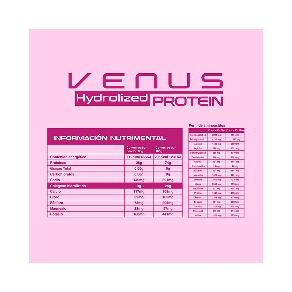 BE Venus 100% Proteina Whey Isolate 1 Kg 52 Serv Malteada de fresa