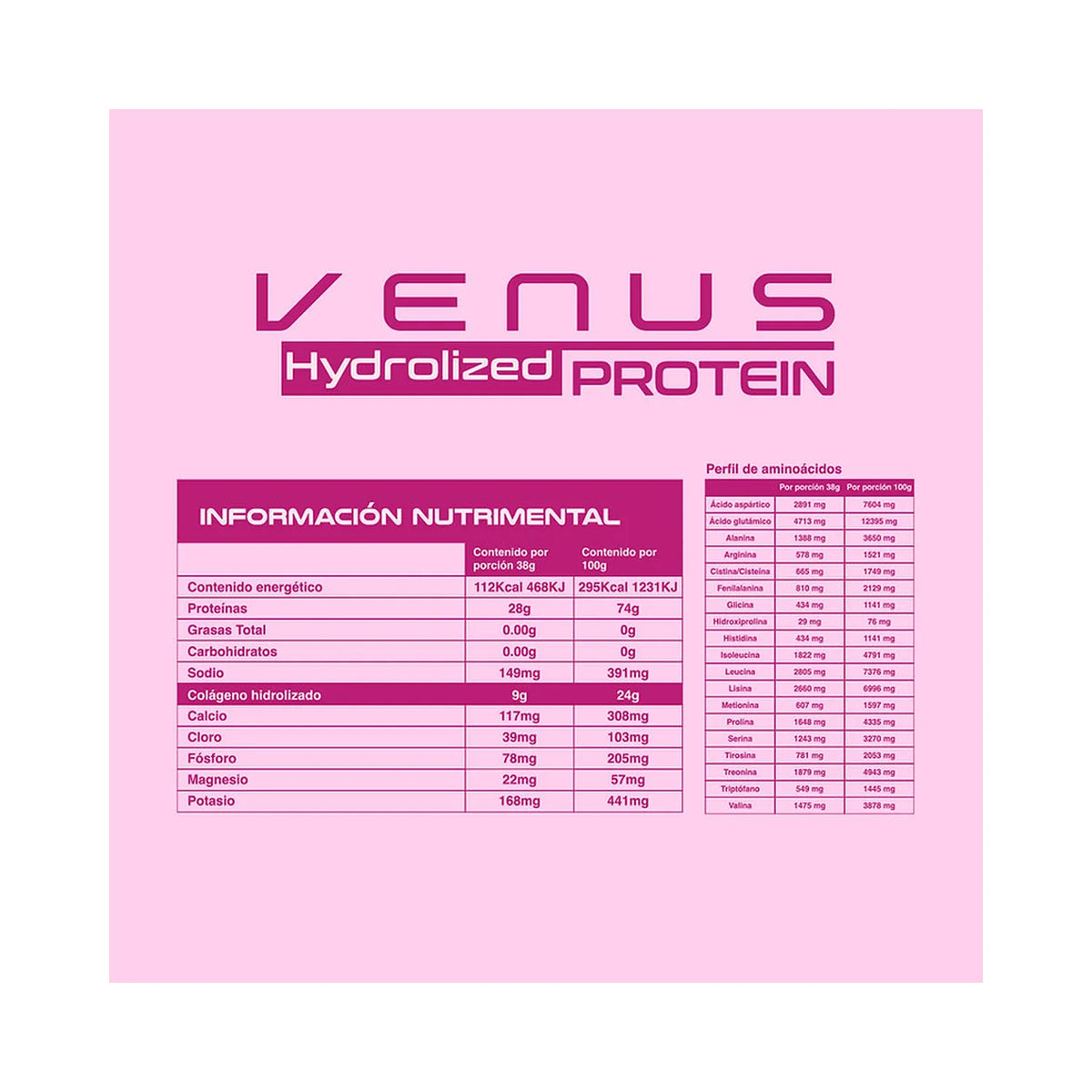 BE Venus 100% Proteina Whey Isolate 1 Kg 52 Serv Malteada de fresa