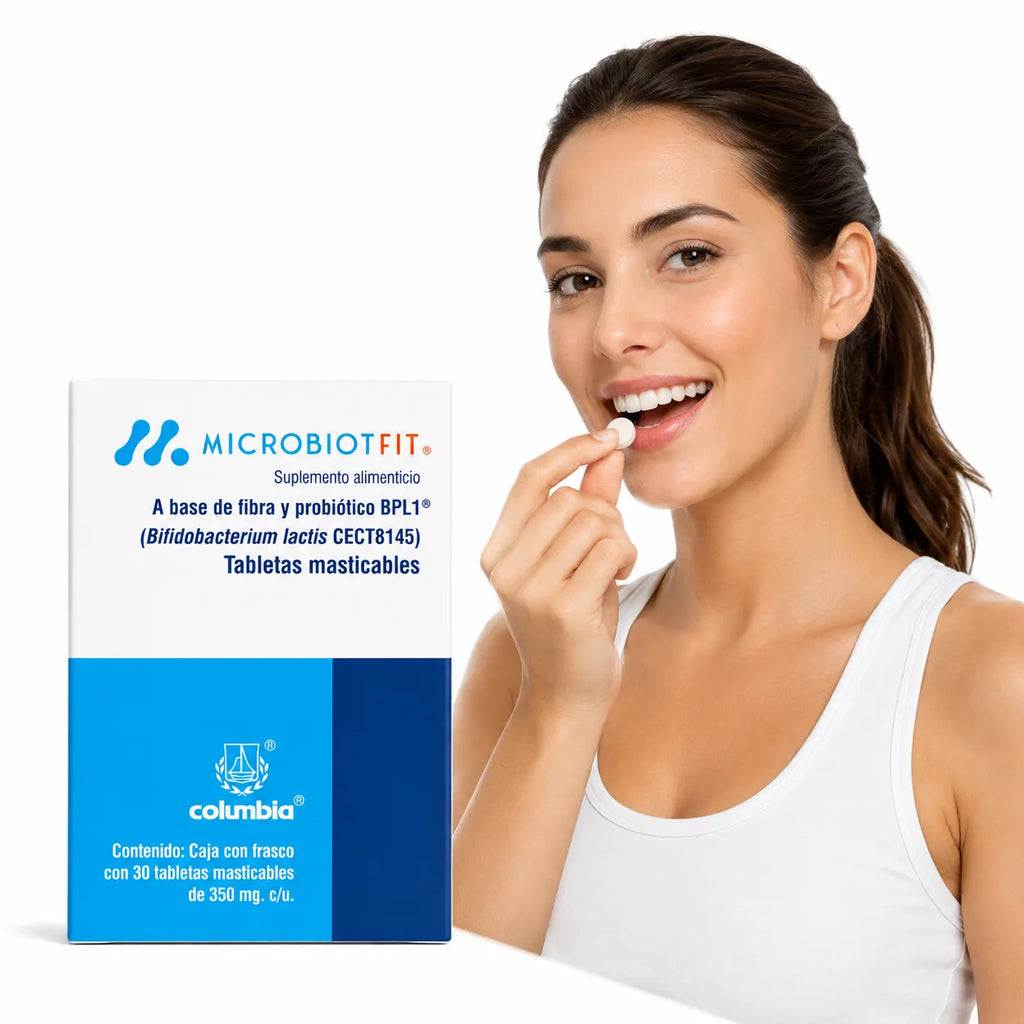 Microbiot Fit Fibra Y Probióticos 30 Tabletas Masticables 350 mg