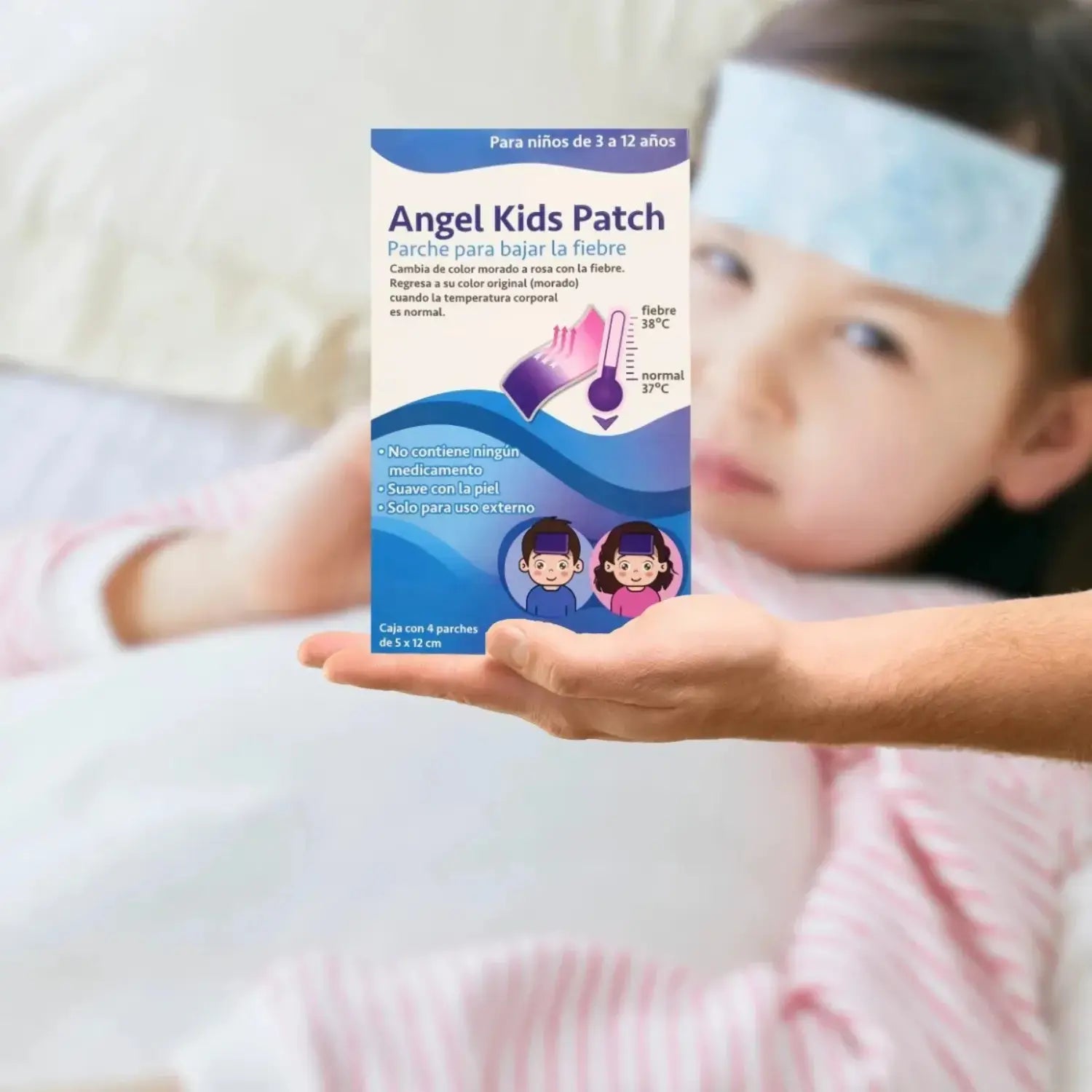 Pedhe Pharma Angel Kids Patch caja con 4 parches de 5x12 cm