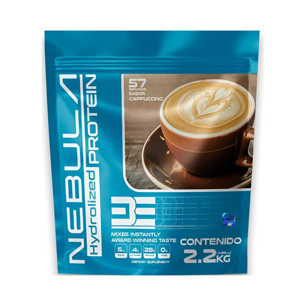 BE Nebula 100% Proteina Whey Isolate 2.2 kg 57 Servicios sabor  cappuccino