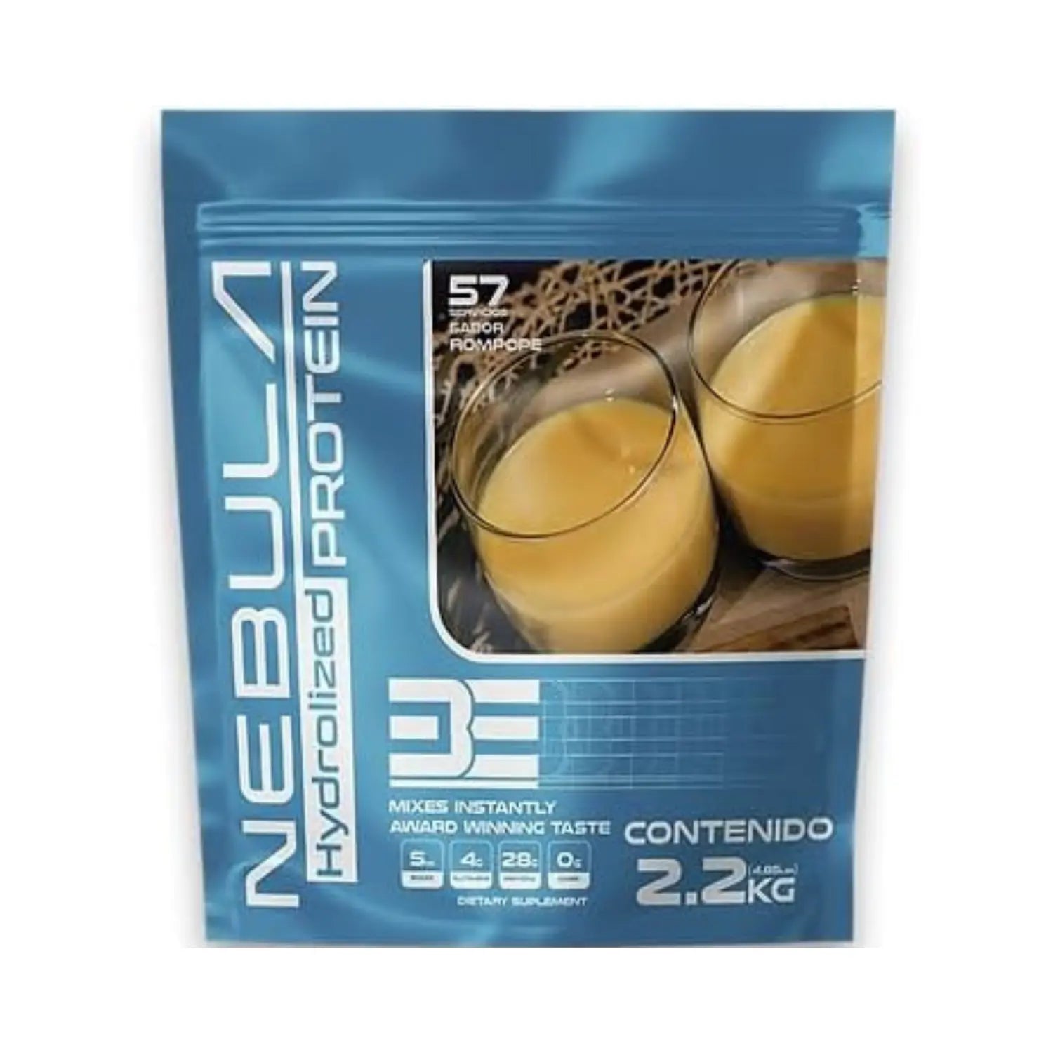 BE Nebula 100% Proteina Whey Isolate 2,2 kg 57 Serv sfn Rompope