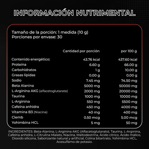 Dark Matter Preentrenador Workout Hiroshima + Clemb Oxido 30 Servicios Sabor Uva