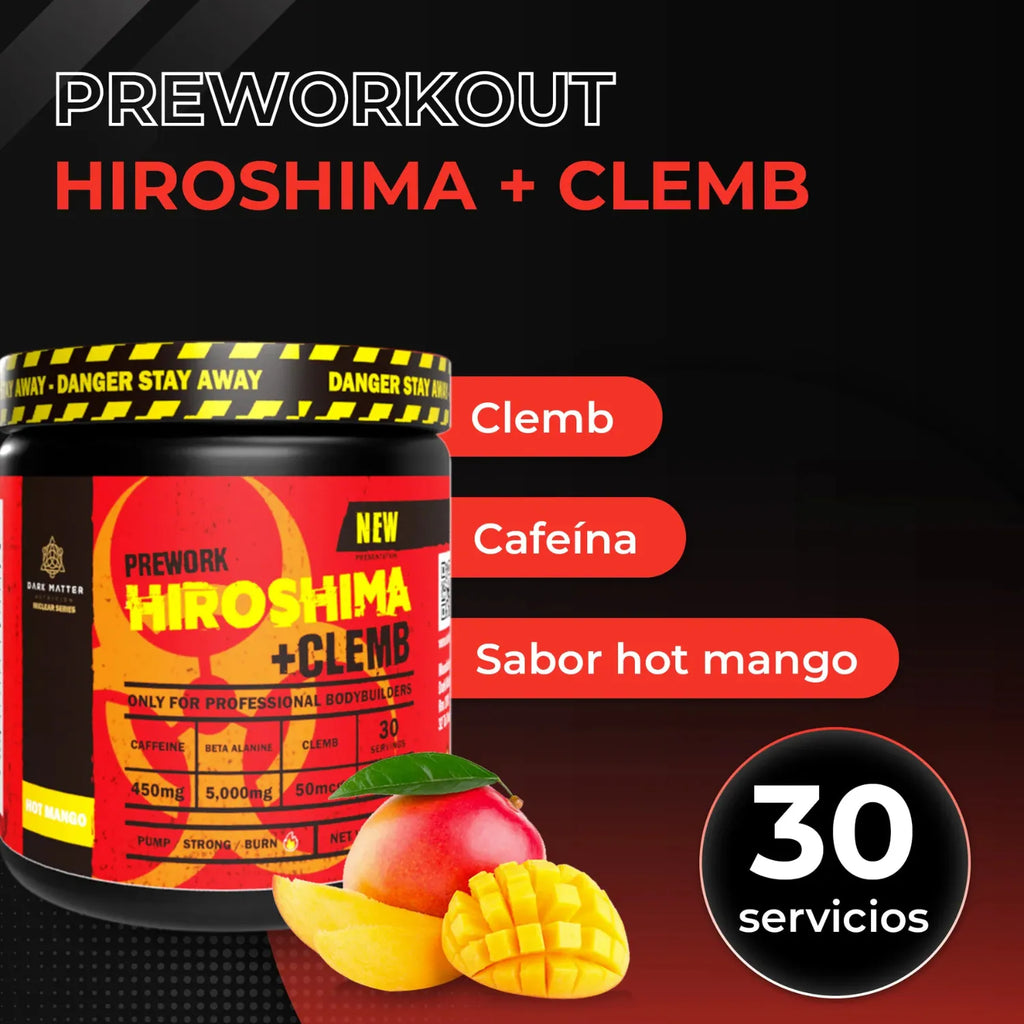 Dark Matter Preentrenador Workout Hiroshima + Clemb Oxido 30 Servicios Sabor Uva