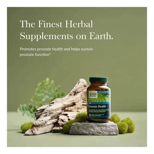 GAIA HERBS | Prostate Health con Saw Palmetto y Ortiga | 60 Cápsulas Veganas | Apoyo a la Salud Prostática y Bienestar Urinario