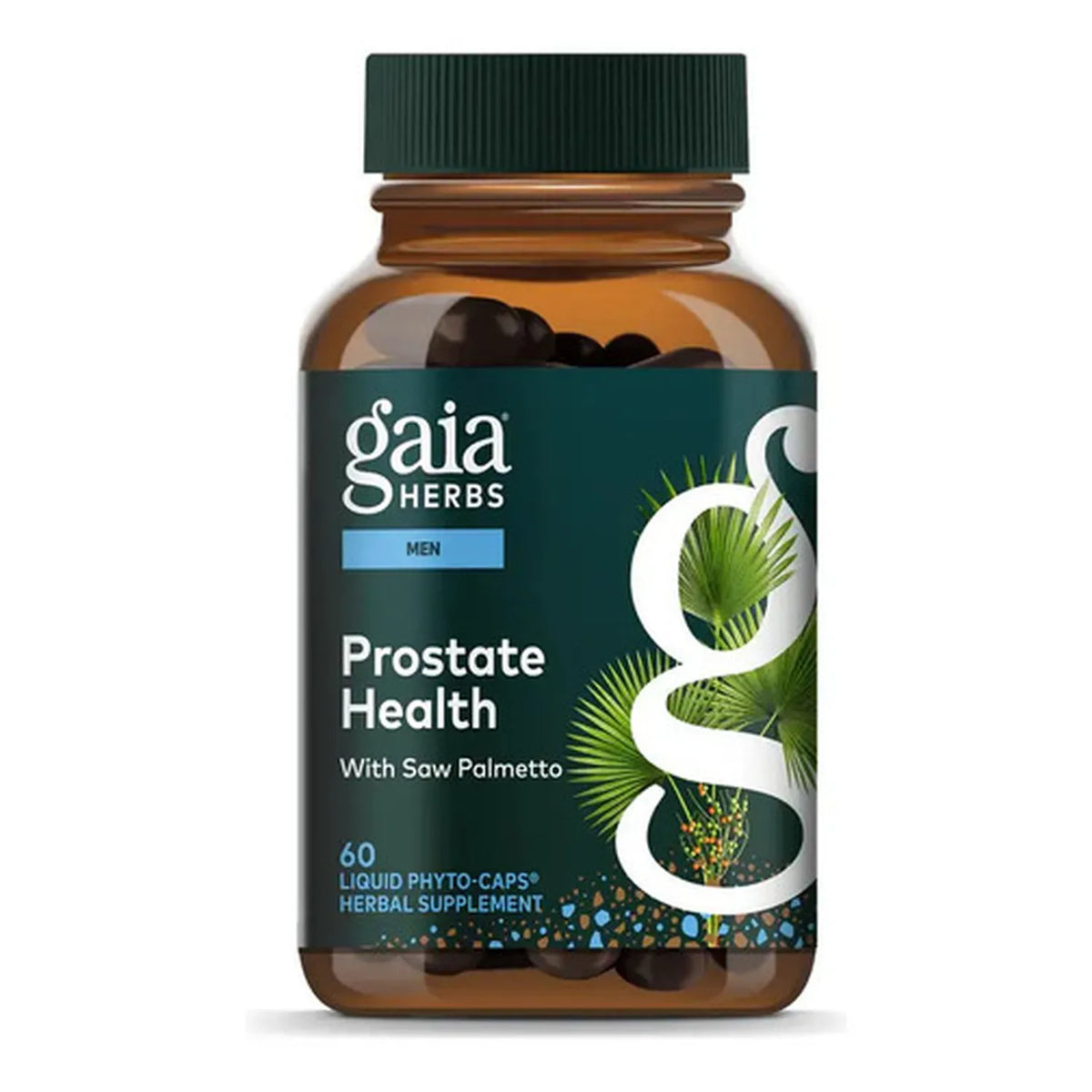 GAIA HERBS | Prostate Health con Saw Palmetto y Ortiga | 60 Cápsulas Veganas | Apoyo a la Salud Prostática y Bienestar Urinario