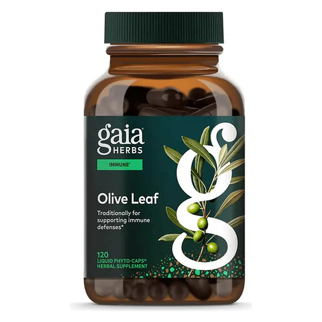 GAIA HERBS | Olive Leaf Extracto de Hoja de Olivo 680 mg | 120 Cápsulas Veganas | Apoyo Inmunológico y Protección Antioxidante