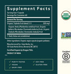GAIA HERBS | Triphala Fruit Mezcla de 3 Frutas Orgánicas 500 mg | 60 Cápsulas Veganas | Salud Digestiva y Regularidad Intestinal