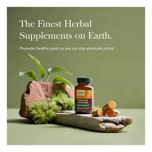 GAIA HERBS | Turmeric Supreme Joint Health Cúrcuma Suprema Articular | 60 Cápsulas Veganas | Apoyo a las Articulaciones y Movilidad