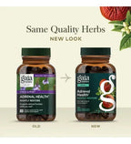GAIA HERBS | Adrenal Health Daily Support con Rhodiola y Ashwagandha | 120 Cápsulas Veganas | Apoyo al Estrés, Energía y Bienestar Mental