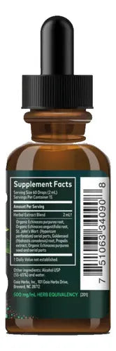 GAIA HERBS | Echinacea Goldenseal Supreme con Equinácea y Sello de Oro | 30 ml | Apoyo al Sistema Inmunológico y Bienestar Respiratorio