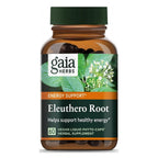 GAIA HERBS | Eleuthero Root Raíz de Ginseng Siberiano 277 mg | 60 Cápsulas Veganas | Apoyo a la Energía, Resistencia Física y Estrés
