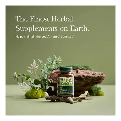 GAIA HERBS | Oil of Oregano Aceite de Orégano 230 mg | 60 Fitocápsulas Veganas | Apoyo al Sistema Inmunológico y Bienestar Digestivo