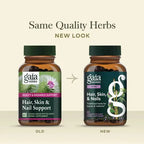 GAIA HERBS | Hair, Skin & Nail Support con Cola de Caballo y Astaxantina | 60 Cápsulas Veganas | Apoyo al Cabello, Piel y Uñas