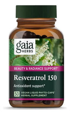 Gaia Herbs Resveratrol 150 | 50 Cápsulas Vegetales | Antioxidantes Naturales | Bienestar Cardiovascular | Suplemento Alimenticio